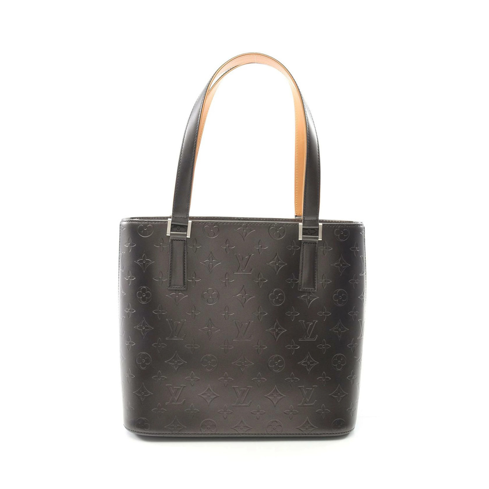 Louis Vuitton Stockton Monogram Mat Noir Black Handbag Leather Black